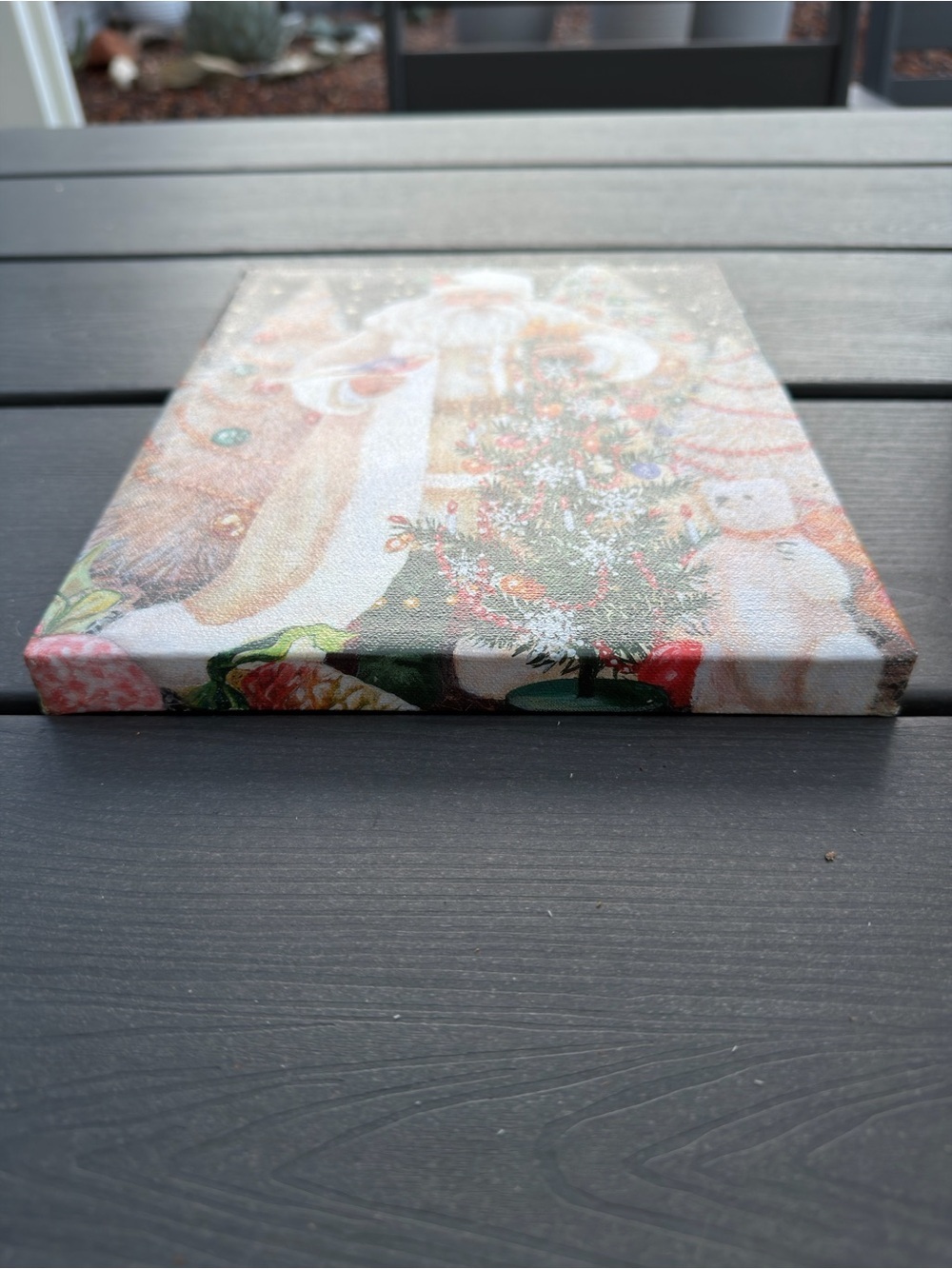 Victorian Christmas Canvas Print Signed by Susan Rios 8X10 Festive Santa Decor - Picture 12 of 14